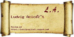 Ludvig Acicét névjegykártya